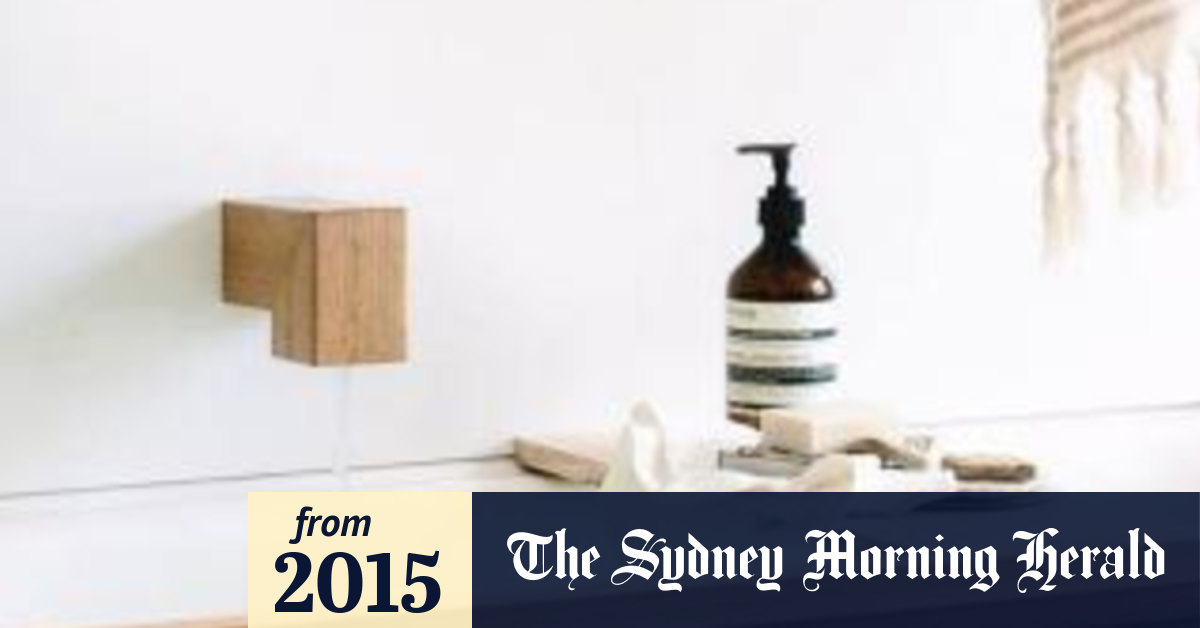 Wood Melbourne handcrafted wood and concrete bathroom accessories